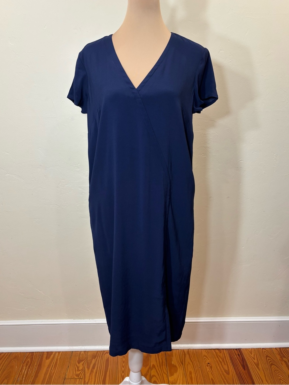 NWT Universal Standard 4XS Kendra Crepe Dress in Maritime Blue (0/XS equivalent)